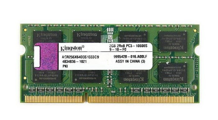 رم لپ تاپ کینگستون DDR3 10600 1333MHz 2GB190443